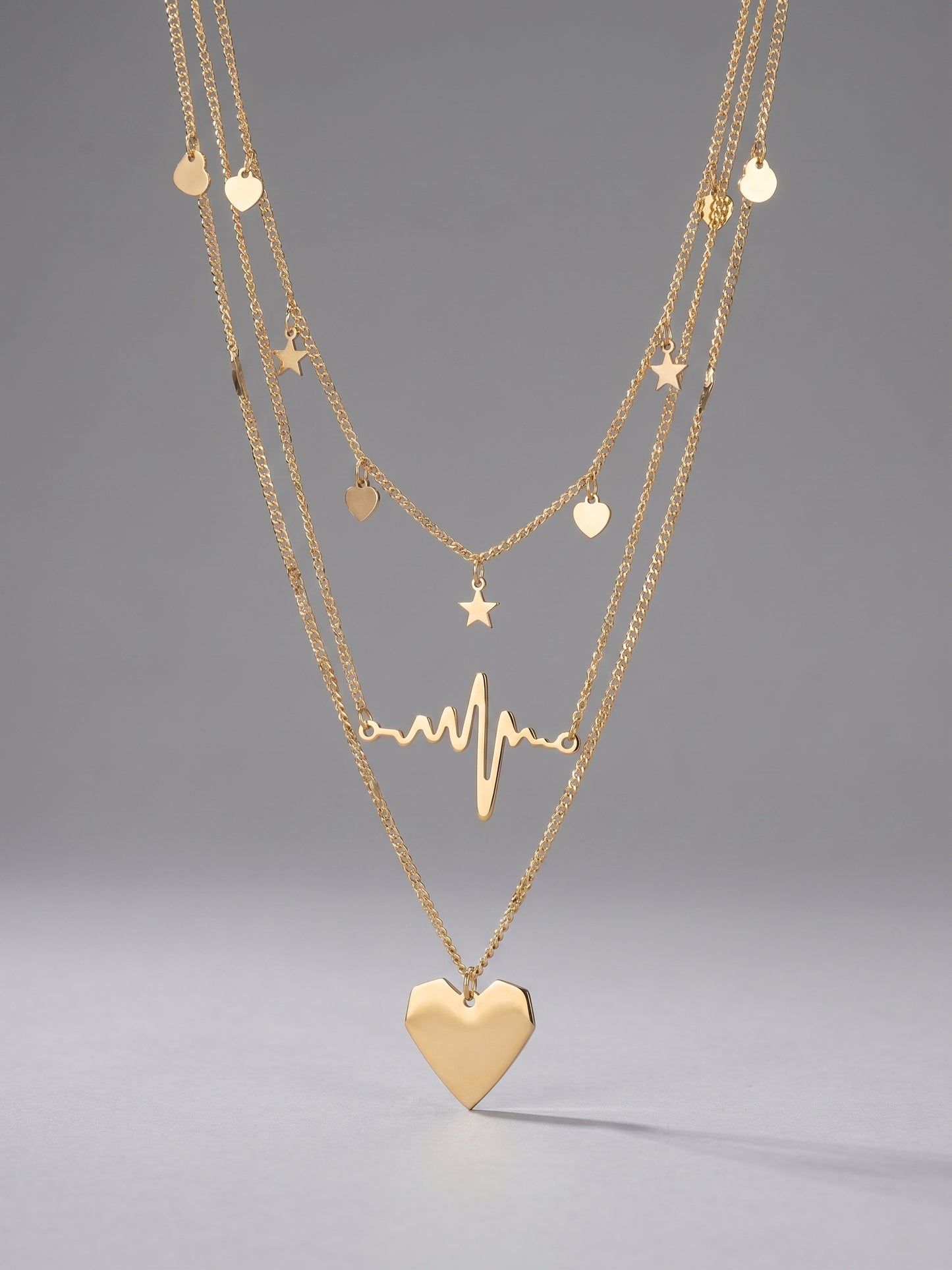 Gargantilla Tres Vueltas Corazón y Electro