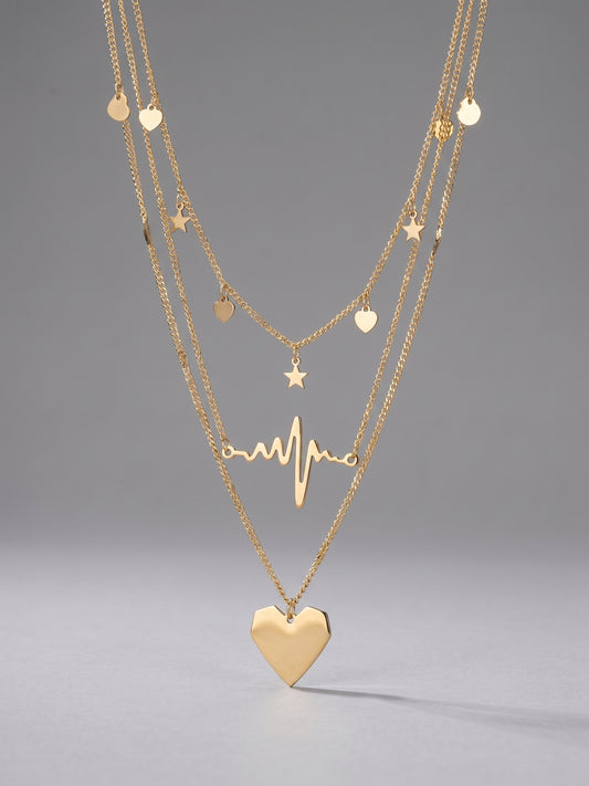 Gargantilla Tres Vueltas Corazón y Electro